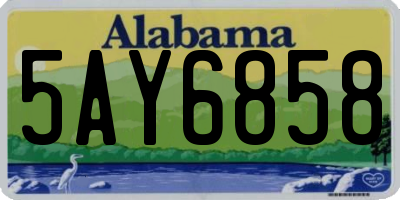 AL license plate 5AY6858