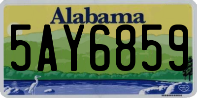 AL license plate 5AY6859