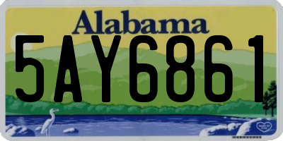 AL license plate 5AY6861