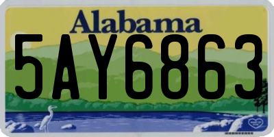 AL license plate 5AY6863