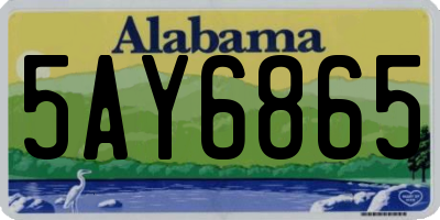 AL license plate 5AY6865