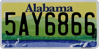 AL license plate 5AY6866
