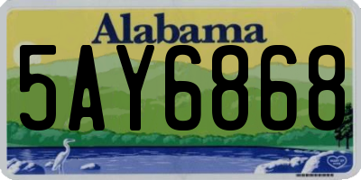 AL license plate 5AY6868