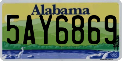 AL license plate 5AY6869