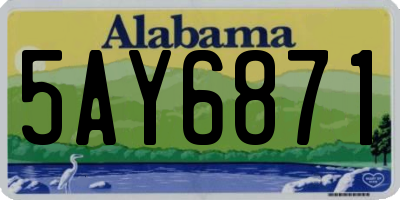 AL license plate 5AY6871