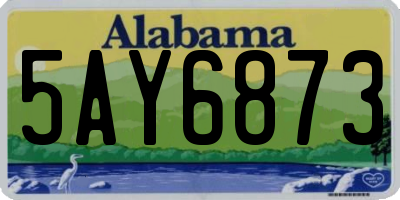 AL license plate 5AY6873