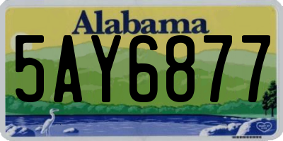 AL license plate 5AY6877