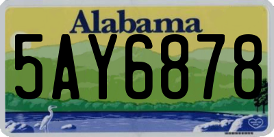 AL license plate 5AY6878