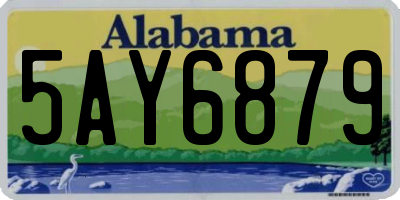 AL license plate 5AY6879
