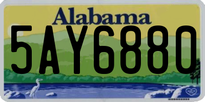 AL license plate 5AY6880