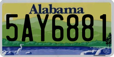 AL license plate 5AY6881