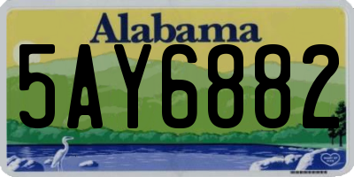 AL license plate 5AY6882