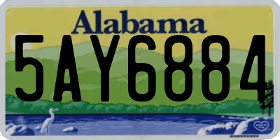 AL license plate 5AY6884