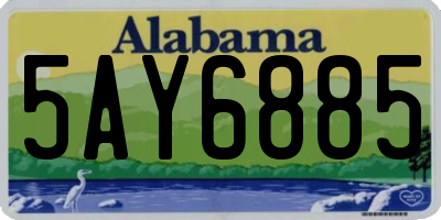 AL license plate 5AY6885