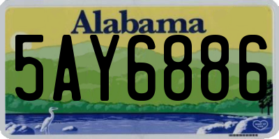 AL license plate 5AY6886