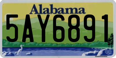 AL license plate 5AY6891