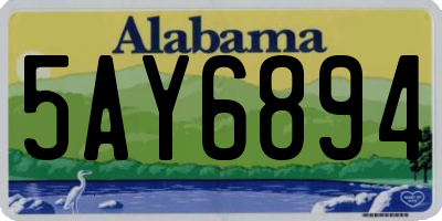 AL license plate 5AY6894