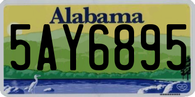 AL license plate 5AY6895