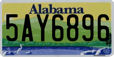 AL license plate 5AY6896