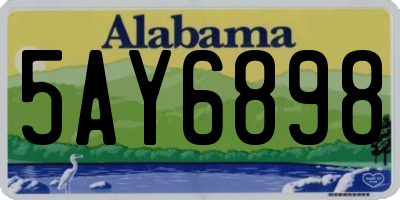 AL license plate 5AY6898