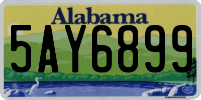 AL license plate 5AY6899
