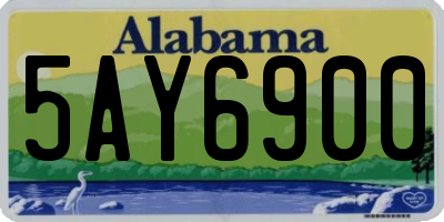 AL license plate 5AY6900