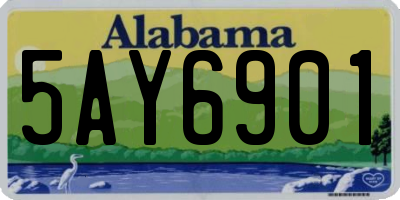 AL license plate 5AY6901