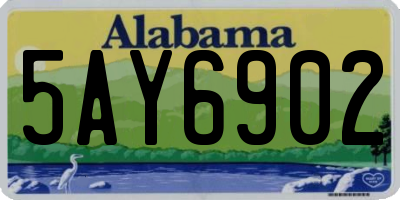 AL license plate 5AY6902
