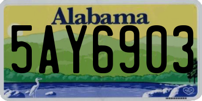 AL license plate 5AY6903