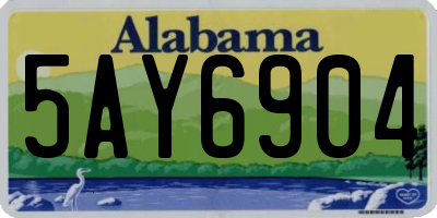 AL license plate 5AY6904
