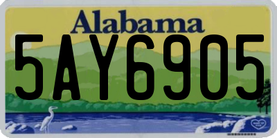 AL license plate 5AY6905