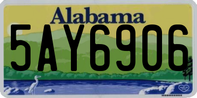 AL license plate 5AY6906