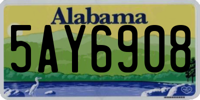 AL license plate 5AY6908