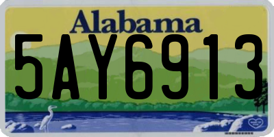AL license plate 5AY6913