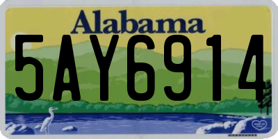 AL license plate 5AY6914