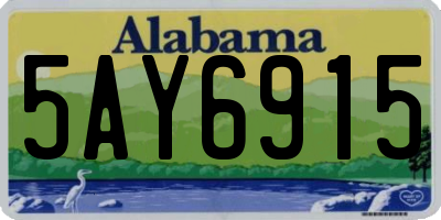 AL license plate 5AY6915