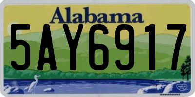 AL license plate 5AY6917