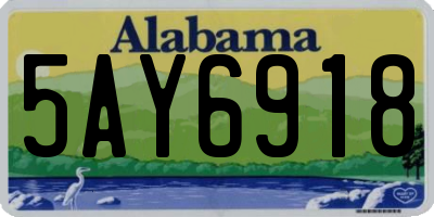 AL license plate 5AY6918