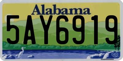 AL license plate 5AY6919