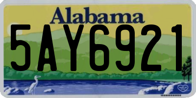 AL license plate 5AY6921
