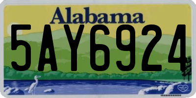 AL license plate 5AY6924