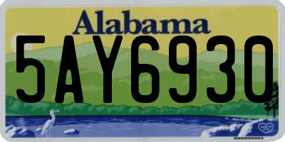 AL license plate 5AY6930