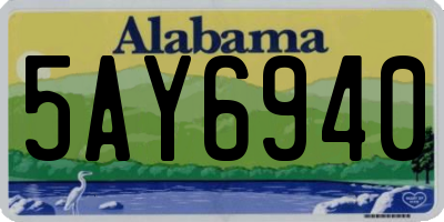 AL license plate 5AY6940