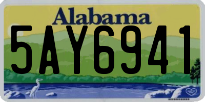 AL license plate 5AY6941