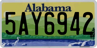 AL license plate 5AY6942
