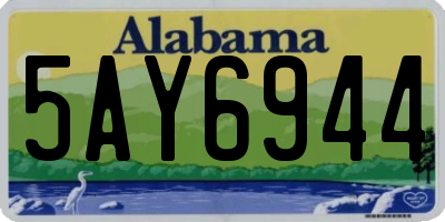 AL license plate 5AY6944