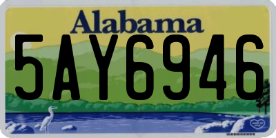 AL license plate 5AY6946