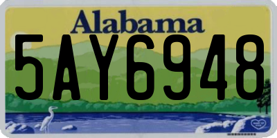 AL license plate 5AY6948