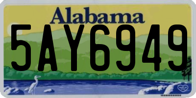AL license plate 5AY6949