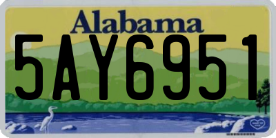 AL license plate 5AY6951